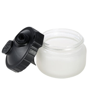 AGILE 0.2/ 0.3/0.5mm Airbrush Cleaning Pot Glass Air Brush Holder Clean Paint Jar Bottle Sprayer Was