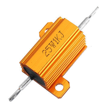 3pcs RX24 25W 1KR 1KRJ Metal Aluminum Case High Power Resistor Golden Metal Shell Case Heatsink Resi