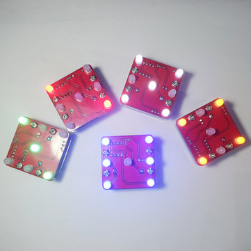 3Pcs Geekcreit DIY Shaking Red LED Dice Kit With Small Vibration Motor