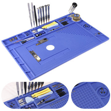 YIHUA Heat Insulation Silicone Project Mat Prevent Blister Protection Soldering Repair Mat Magnetic