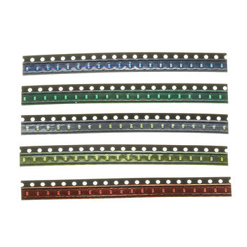 500Pcs 5 Colors 100 Each 0603 LED Diode Assortment SMD LED Diode Kit Green/RED/White/Blue/Yellow