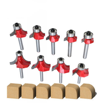 Drillpro 6mm Shank Corner Round Over Router Bit with Bearing Cleaning Flush Milling Cut... (TYPE: D)