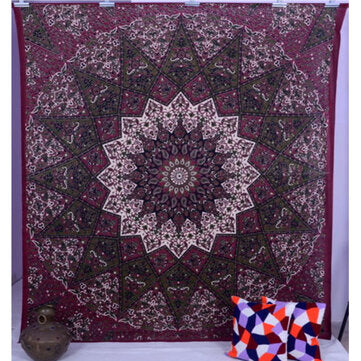 Indian Star Tapestry Hippie Mandala Psychedelic Print Wall Hanging Tapestry Photographic Cloth Art H
