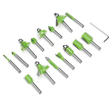 Drillpro 15pcs 1/4 Inch Shank Router Bits Set Carbide Woodworking Tools for Home Improvement and DIY