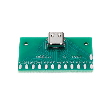 TYPE-C Female Test Board USB 3.1 with PCB 24P Female Connector Adapter For Measuring Current Conduct