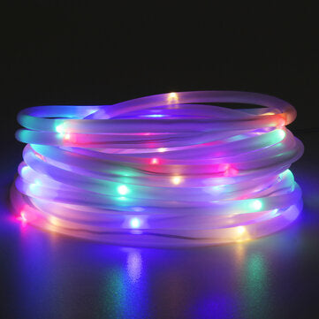 5M 50LED Outdoor Tube Rope Strip String Light RGB Lamp Xmas Home De... (LIGHT COLOR: COLOURFULLIGHT)