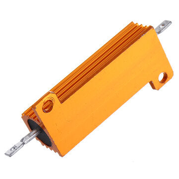 RX24 100W 2R 2RJ Metal Aluminum Case High Power Resistor Golden Metal Shell Case Heatsink Resistance