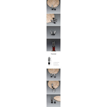 [Optimized version] Circle Joy New Stainless Steel Liquor Spirit Pourer Fast Red Wi-ne Decanter Bott