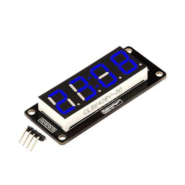 4 Digit LED Display Tube 7 Segments TM1637 50x19mm Blue Clock Display Colon Module