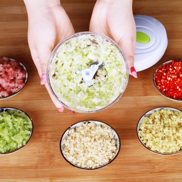 Manual Pull Rope Food Vegetable Blender Meat Chopper Hand Held Pulling Slicer Mincer