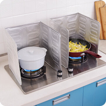 Aluminum Foil Oil Block Oil Barrier Stove Cooking Heat Insulation Anti-Splashing Oil ... (NUMBER: 2)