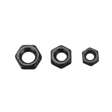 Suleve MXCH7 460Pcs M3 M4 M5 Flat Head Hex Socket Screw Carbon Steel 10.9 Grade Bolt Nut Assortme