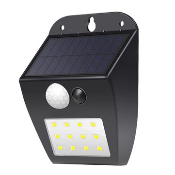 Solar Powered 12 LED PIR Motion Sensor Wall Light Ourdoor Waterproof Garden Courtyard Security Lamp