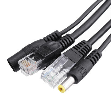 6pcs  POE Adapter Cable Tape Screened POE Switch Cable POE Splitter Injector Power Supply 12V Synthe