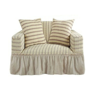 1/2/3 Seater Soft Fabric Sofa Covers Stretch Couch Quilted Furniture Protectors Slipcover (SIZE: L)