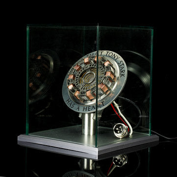 1:1 Scale MK1 Assembled Core DIY Tony Arc Reactor LED Lamp Kit With Display Stand Cover