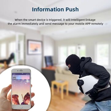 Zemismart Tuya WiFi Siren Alarm Sensor Home Security Alert Burglar Detector Smart Linkage PIR Sensor