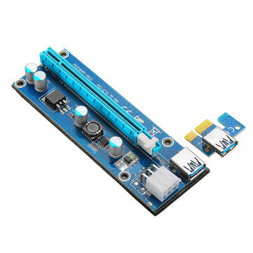 3pcs PCI Express PCI-E 1X to 16X Riser Card 6Pin PCIE USB3.0 SATA Expansion Cable for Miner Mining B