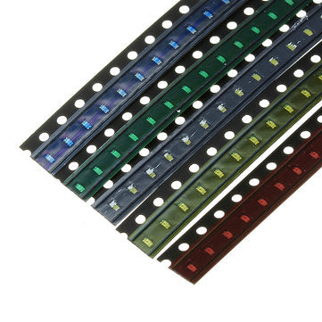 500Pcs 5 Colors 100 Each 0603 LED Diode Assortment SMD LED Diode Kit Green/RED/White/Blue/Yellow