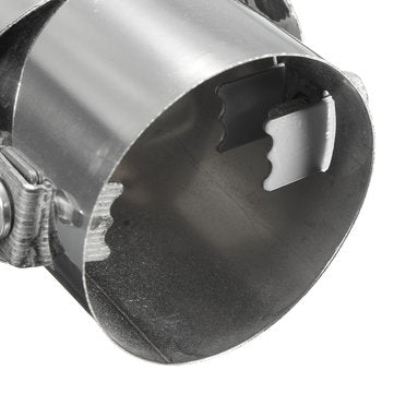 2.5" Grilled Blue Chrome Stainless Steel Exhaust Muffler Tip Pipe Universal