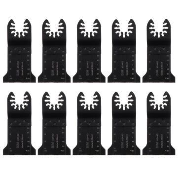 Drillpro 10PCS Multi Tool Oscillating Saw Blade Quick Release Saw Blades Kit for Metal... (SIZE: 4#)