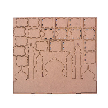 Wooden MDF Eid Mubarak Ramadan Advent Calendar Sign House Drawer Home Decorations