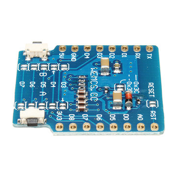 3Pcs Geekcreit OLED Shield V2.0.0 For Wemos D1 Mini 0.66" Inch 64X48 IIC I2C Two Button