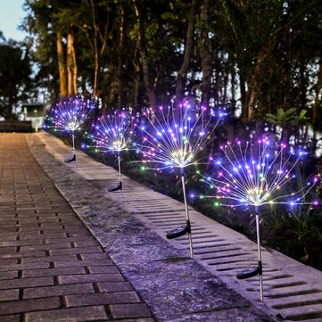 Solar Firework String Light 60/105/160 LED Lamp Outdoo... (LIGHT COLOR: WHITE | LED QUANTITY: 60LED)