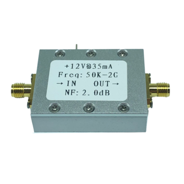 10K-2GHZ LNA RF Amplifier Module 31DB 0.5G High Gain Low Noise Wideband RF Amplifier with Shell