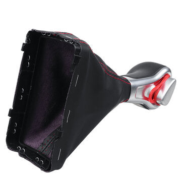 Gear Shift Knob Gaiter Boot Cover PU Leather For Audi A3 A4 A5 A6 Q7 8KD71313B Left-Hand Drive