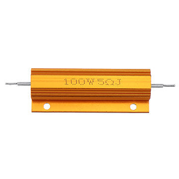 RX24 100W 5R 5RJ Metal Aluminum Case High Power Resistor Golden Metal Shell Case Heatsink Resistance