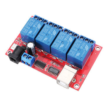 4 Channel 5V HID Driverless USB Relay USB Control Switch Computer Control Switch PC Intelligent Cont