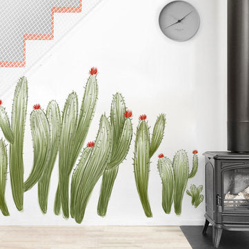 Miico FX82030 2PCS Wall Sticker Hand-Painted Cactus Creative Decorative Wall Sticker Home Decoration