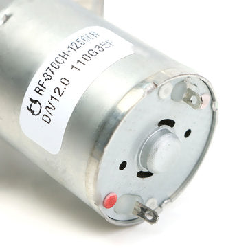 5Pcs 12V 2RPM Reversible High Torque Turbo Worm JGY370 Geared DC Motor