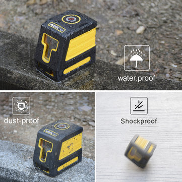 MESTEK T01 Laser Level Red 2 Lines Self-leveling Laser Leveler Vertical Horizontal Cross Laser Red B