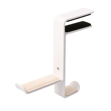 Steel Headset Earphone Headphone Hanger Stand Holder Table Clamp Clip Screws Head... (COLOR.: WHITE)