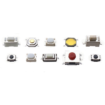 Excellway PB02 200Pcs 10 Types Tactile Push Button Touch Switch Remote Keys