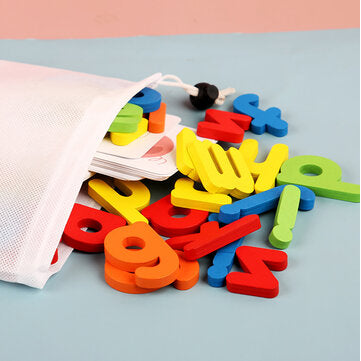 Wooden Alphabet Puzzles Toys Word Spelling Game Educational Toy Letters Card Board Matching Puzzle G