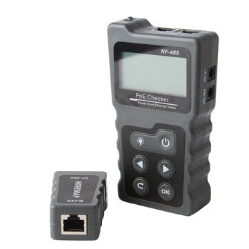 NF-488 Digital Ethernet CAT5 CAT6 LAN Network Cable PoE Switch Tester Detector LCD Display Network C