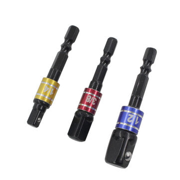 Drillpro 14Pcs Hexagon Handle Socket Wrench With Inner Hexagon Connector And 3Pcs 1/4" 3/8" 1/2" Ste