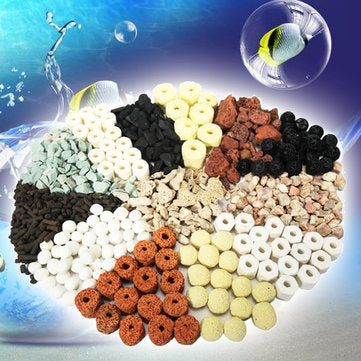 500g 13 in 1 Fish Tank Aquarium Bio Balls Filter Media Zipper Media Mess Bag