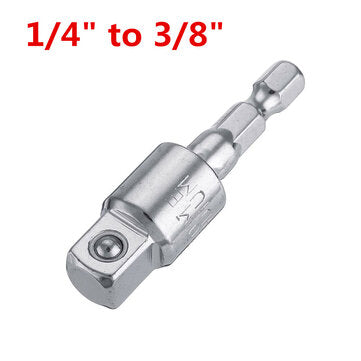 1/4 Inch Shank Socket Adapter Nut Driver Socket Impact Hex Shank Extension Drill Sha... (SIZE: 3/8")