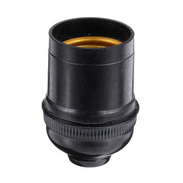 E27 6A Black Retro Light Bulb Adapter Lamp Holder Pendant Edison Screw Cap Socket Light Fittings AC2
