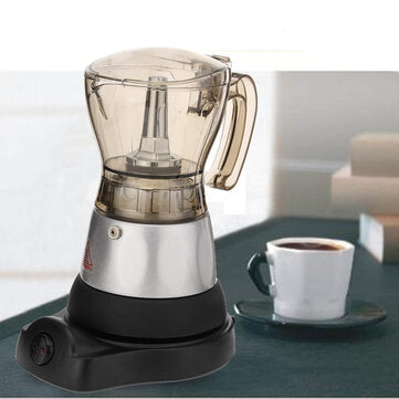 4 Cup Automatic Transparent Acrylic Coffee Maker Percolator Moka Pot Stovetop Espresso Pot Machine