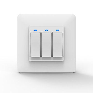 MoesHouse WS-EUY3-W EU Standard 3 Gang Smart Push Button Switch Smart Life Tuya Wireless Remote Cont