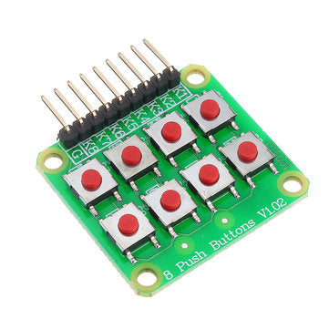 10pcs Micro Switch 2x4 Matrix Keyboard 8 Bit Keyboard External Keyboard Expansion Board Module Geekc