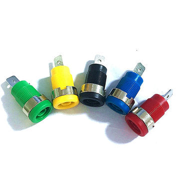 5 Pcs 4mm Banana Plugs Female Jack Socket Plug Wire Connector 5 Colors Each 1pcs Multimeter Socket B