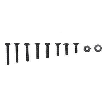 Suleve M2CH4 480Pcs M2 Hex Socket Button&Flat Head Screw Carbon Steel Bolt Nut Assortment
