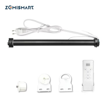 Zemismart WiFi Tuya Smart Life Curtain Motor for 36 37mm Tube Alexa Google Home Co... (PLUG: USPLUG)