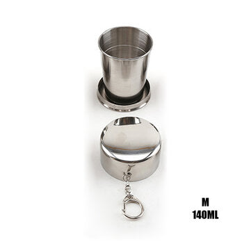 Stainless Steel Collapsible Folding Cup Traveling Outdoor Portable Drinking Cup (SIZE.: M)